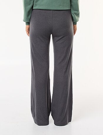 Pantaloni ampi in materiale a coste