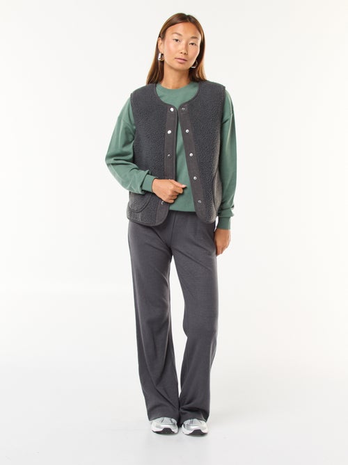 Pantaloni ampi in materiale a coste - Kiabi