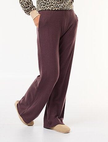 Pantaloni ampi in materiale a coste