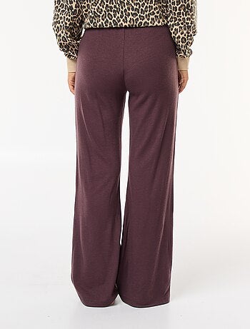 Pantaloni ampi in materiale a coste