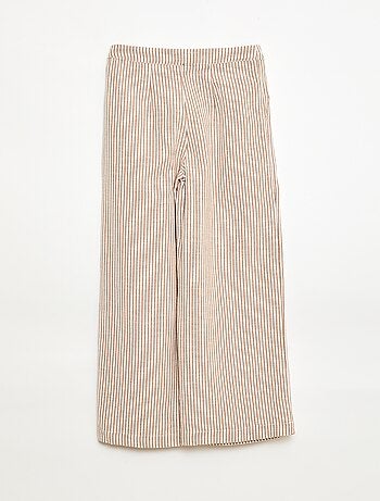 Pantaloni ampi in misto lino