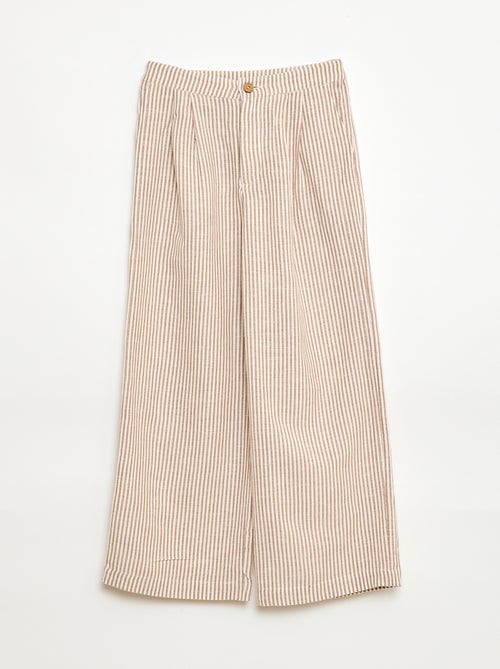 Pantaloni ampi in misto lino - Kiabi