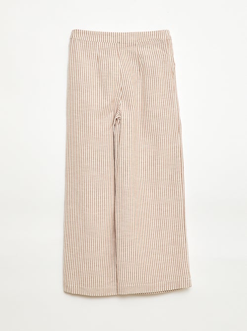 Pantaloni ampi in misto lino - Kiabi
