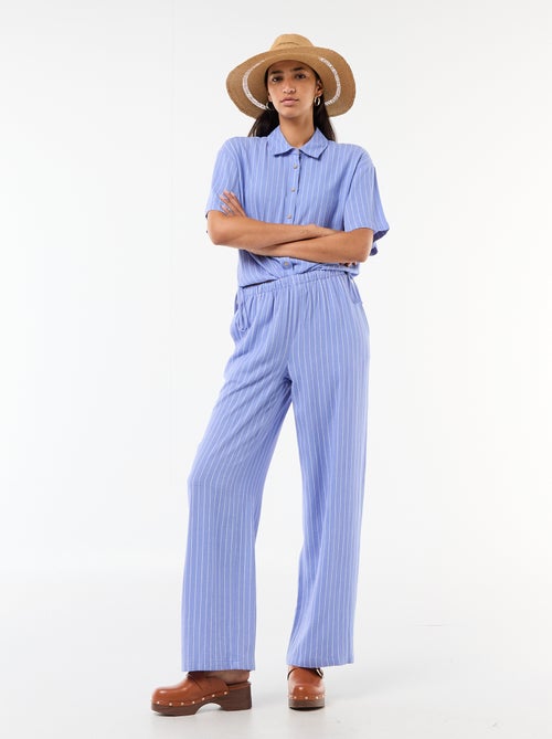 Pantaloni ampi in misto lino - Kiabi