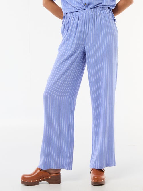 Pantaloni ampi in misto lino - Kiabi