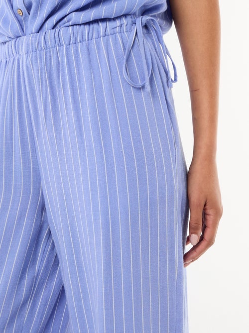 Pantaloni ampi in misto lino - Kiabi