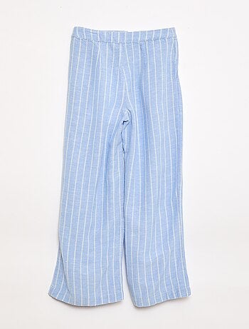 Pantaloni ampi in misto lino