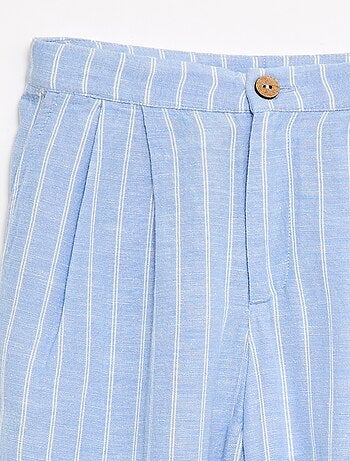 Pantaloni ampi in misto lino