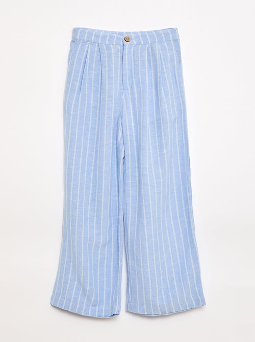 Pantaloni ampi in misto lino - Kiabi