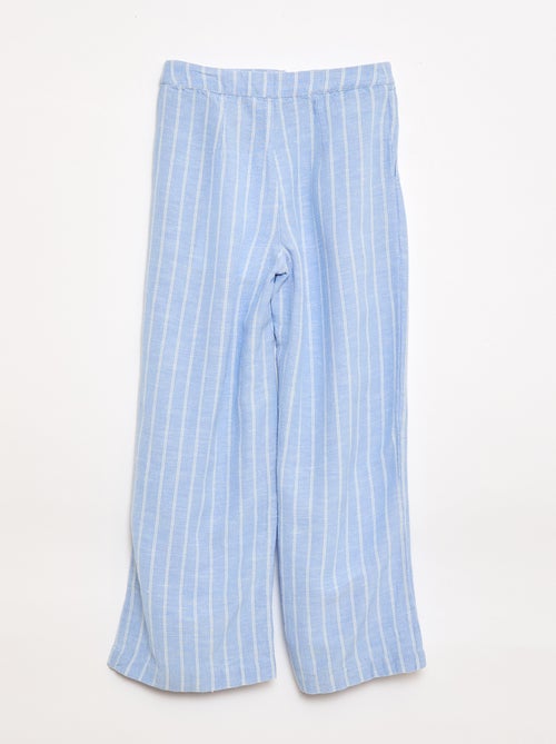 Pantaloni ampi in misto lino - Kiabi