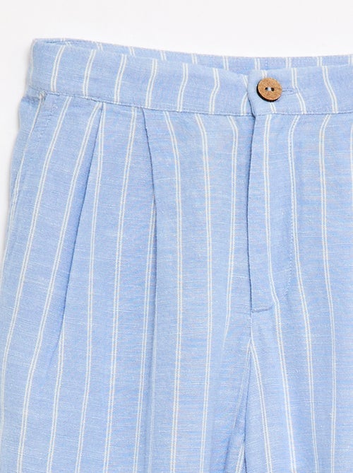 Pantaloni ampi in misto lino - Kiabi