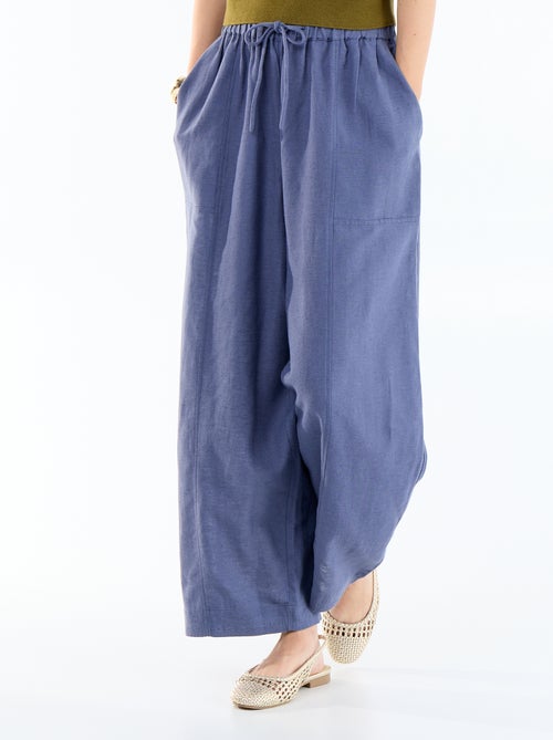 Pantaloni ampi in misto lino - Kiabi