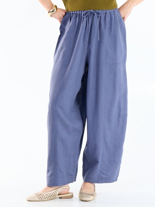 Pantaloni ampi in misto lino - Kiabi