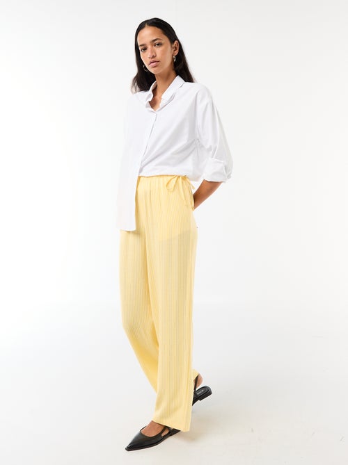 Pantaloni ampi in misto lino - Kiabi