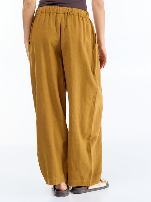 Pantaloni ampi in misto lino - Kiabi