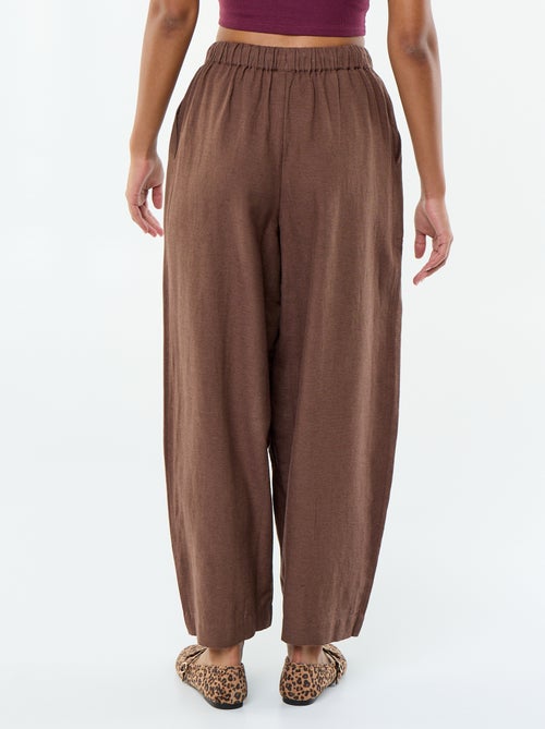 Pantaloni ampi in misto lino - Kiabi