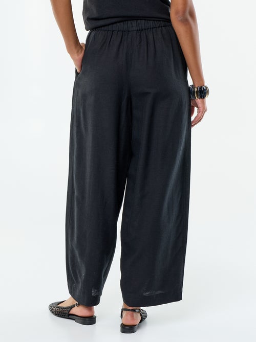 Pantaloni ampi in misto lino - Kiabi