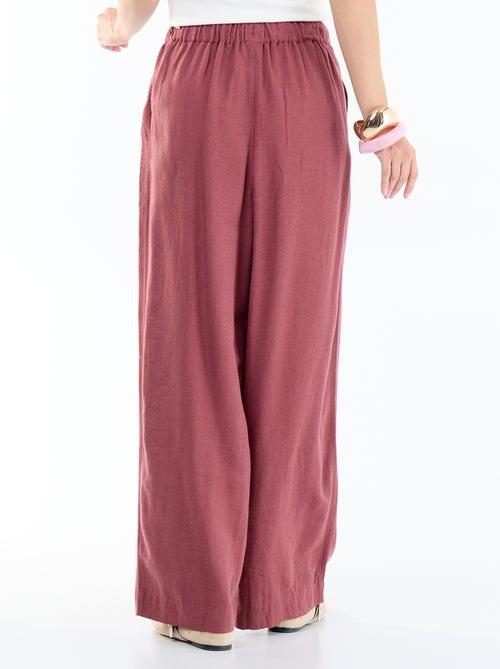 Pantaloni ampi in misto lino - Kiabi