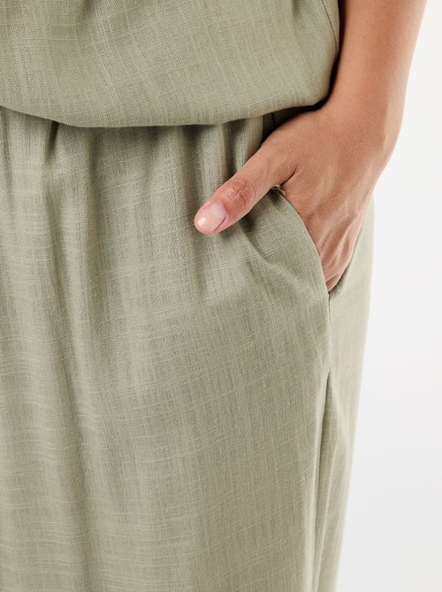 Pantaloni ampi in misto lino - Kiabi