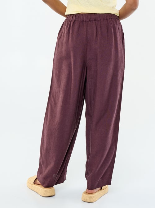 Pantaloni ampi in misto lino - Kiabi