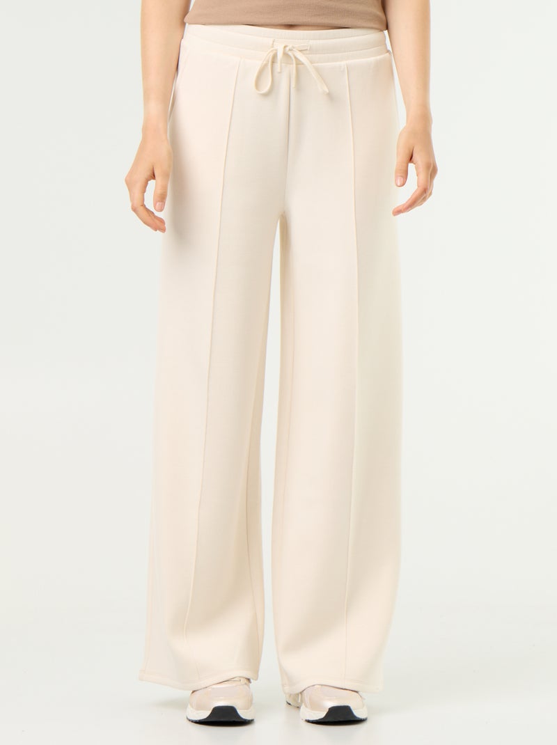 Pantaloni ampi in pile Beige - Kiabi