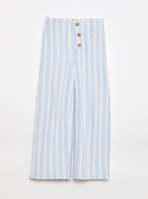 Pantaloni ampi in piqué - collezione facile da indossare - Kiabi Pantaloni ampi in piqué - collezione facile da indossare - Kiabi