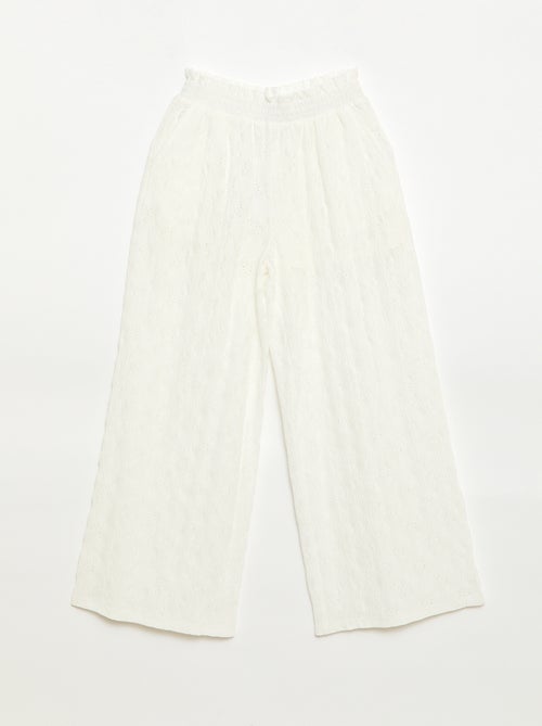 Pantaloni ampi in pizzo sangallo - Kiabi