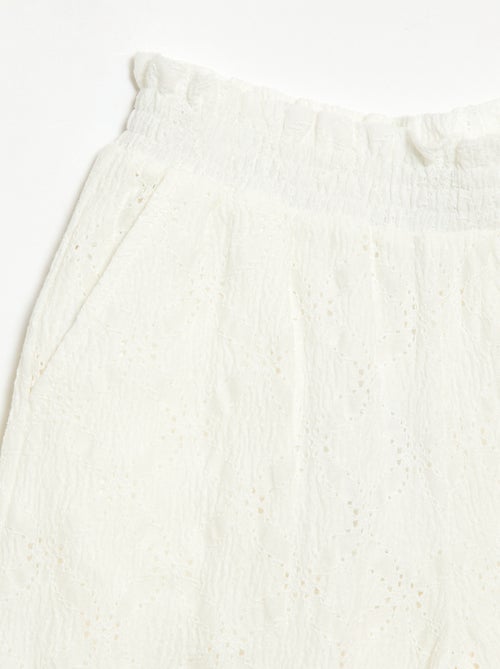 Pantaloni ampi in pizzo sangallo - Kiabi