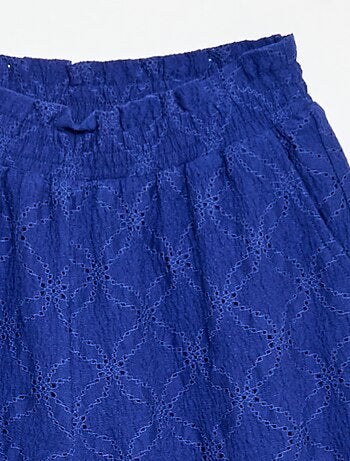 Pantaloni ampi in pizzo sangallo