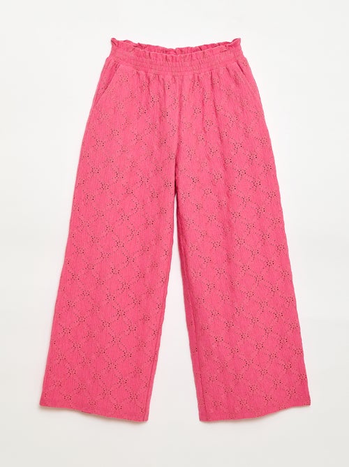 Pantaloni ampi in pizzo sangallo - Kiabi