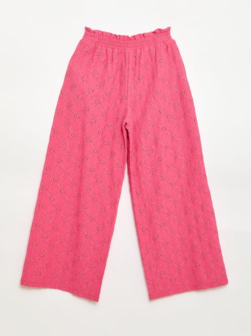 Pantaloni ampi in pizzo sangallo - Kiabi