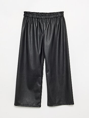 Pantaloni ampi in similpelle