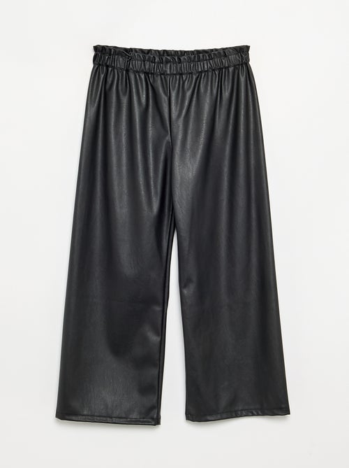 Pantaloni ampi in similpelle - Kiabi