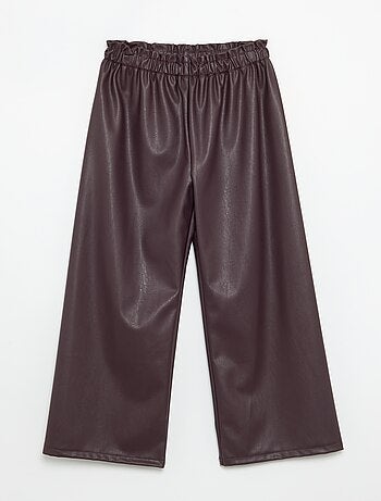 Pantaloni ampi in similpelle