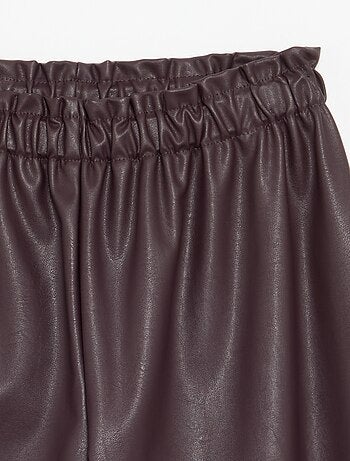 Pantaloni ampi in similpelle