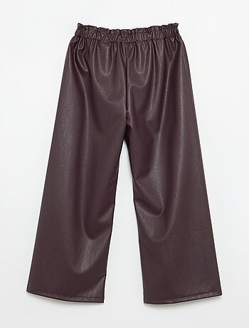 Pantaloni ampi in similpelle