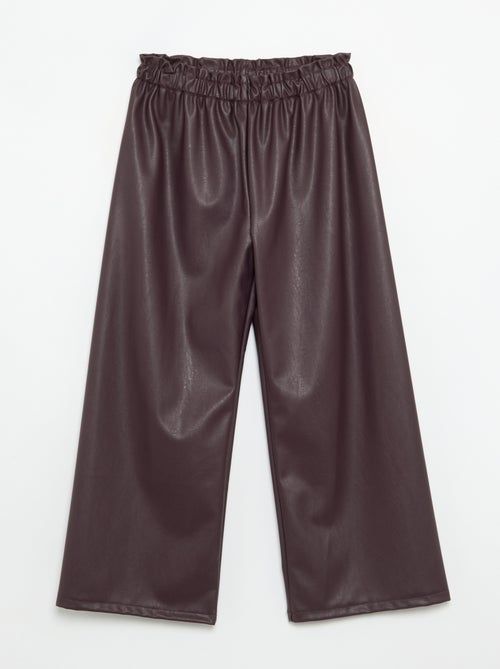 Pantaloni ampi in similpelle - Kiabi