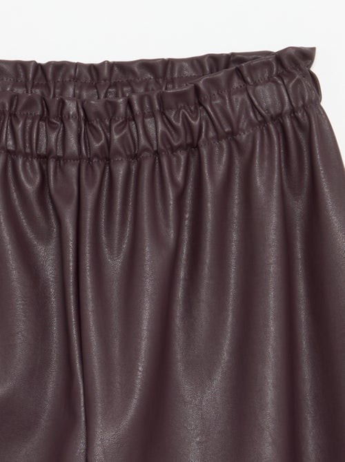 Pantaloni ampi in similpelle - Kiabi