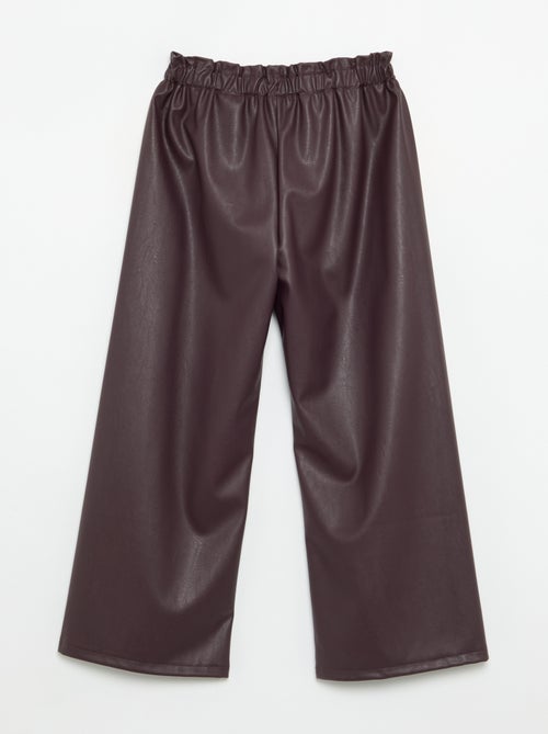 Pantaloni ampi in similpelle - Kiabi