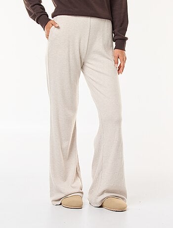Pantaloni ampi in materiale a coste