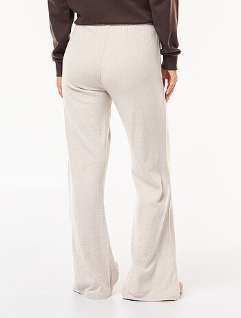 Pantaloni ampi in materiale a coste