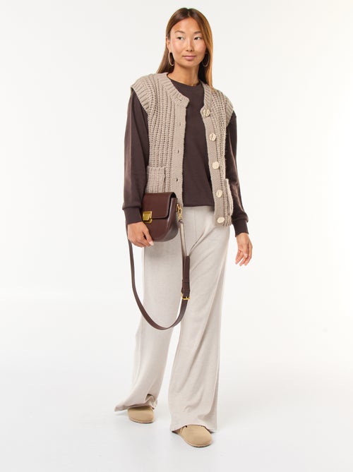 Pantaloni ampi in tessuto a coste - Kiabi