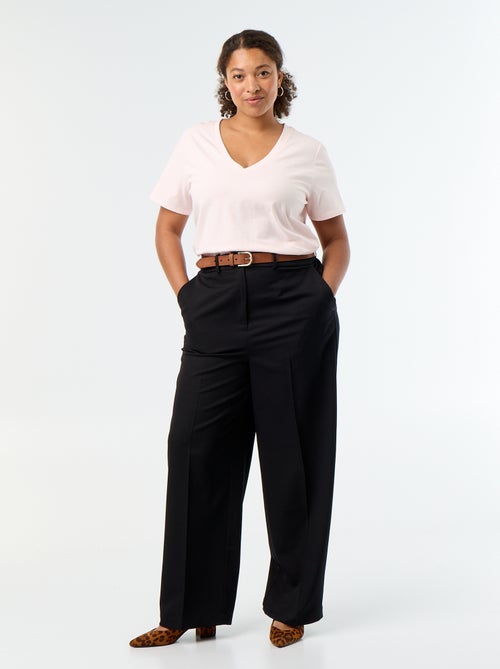 Pantaloni ampi in tessuto fluido - Kiabi Pantaloni ampi in tessuto fluido - Kiabi