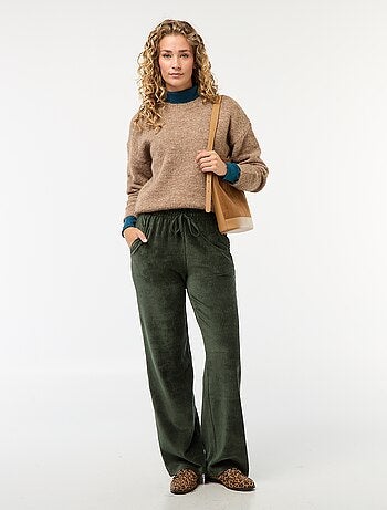 Pantaloni ampi in velluto a coste