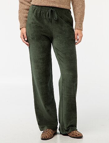Pantaloni ampi in velluto a coste