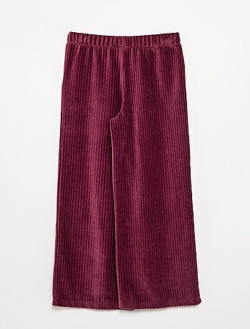 Pantaloni ampi in velluto a costine