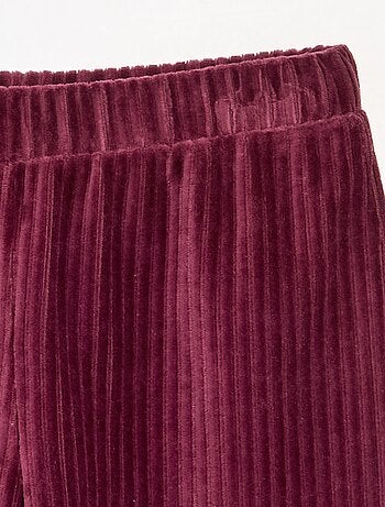 Pantaloni ampi in velluto a costine
