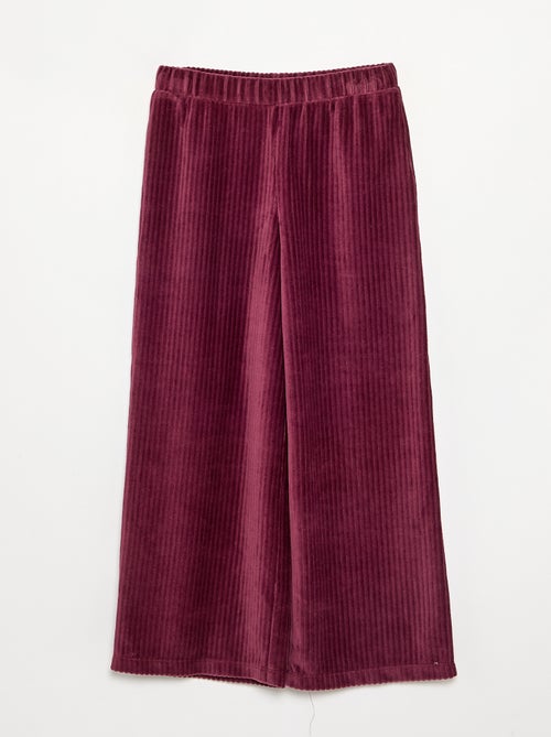 Pantaloni ampi in velluto a costine - Kiabi