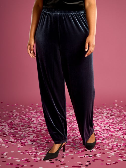 Pantaloni ampi in velluto tinta unita - Kiabi