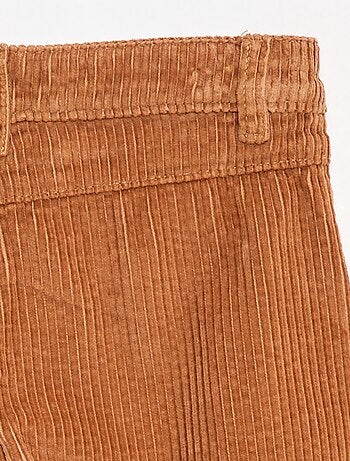 Pantaloni ampi in velluto tinta unita